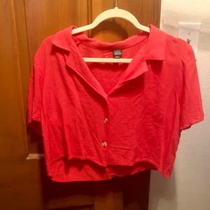 Wild Fable Button Down Crop Top